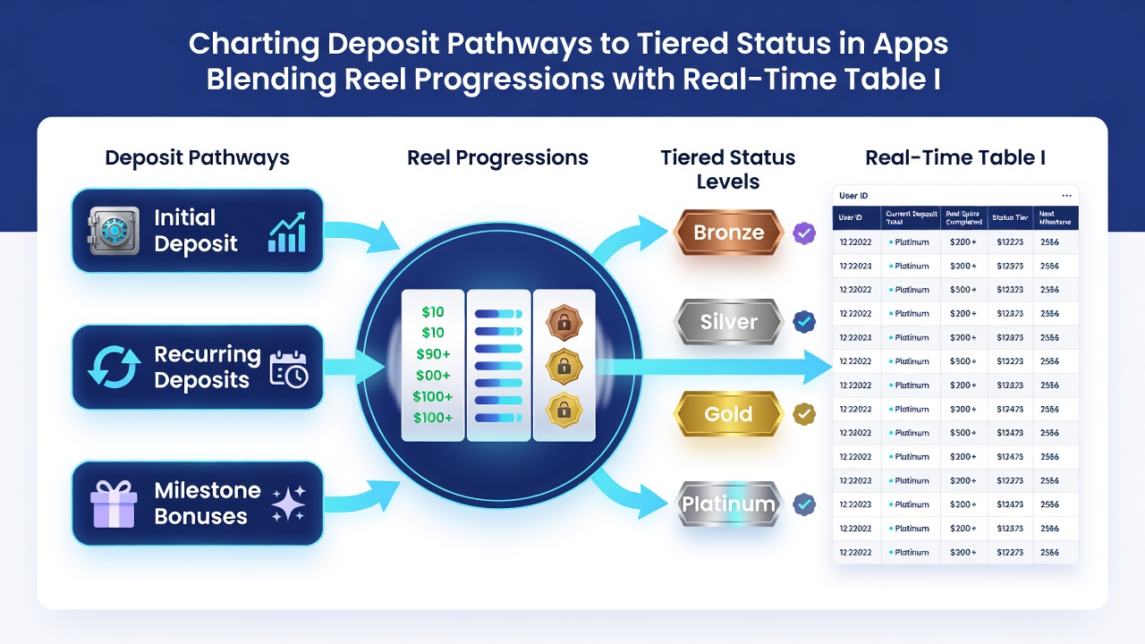 Dashboard view of loyalty tier progress with deposit history and live table session metrics