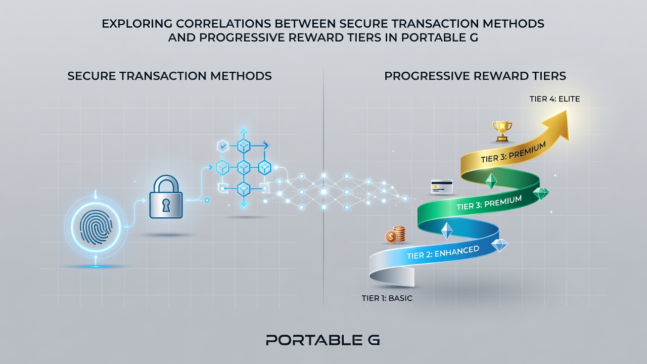Analytics dashboard on a tablet showing correlation graphs between secure payment volumes and user advancement across reward tiers