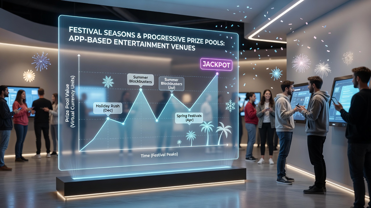 Charts displaying progressive pool growth trends aligned with festival calendars