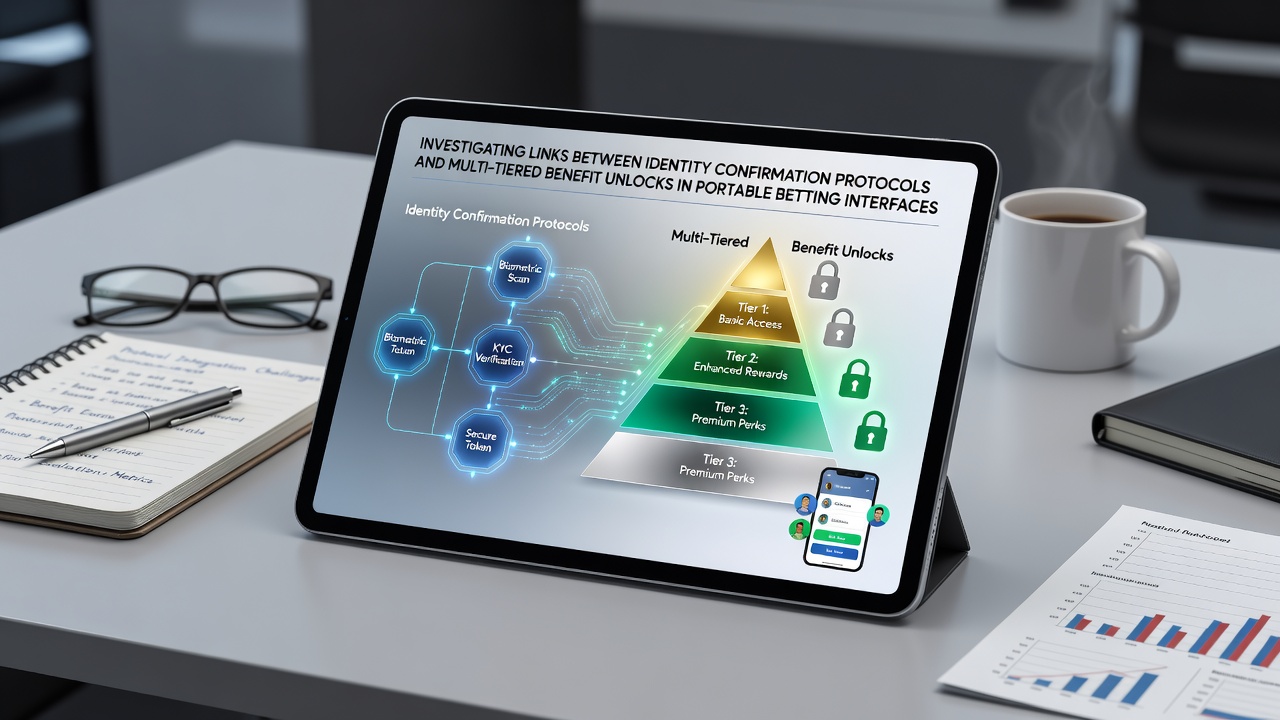 Mobile betting interface showing identity verification screen connected to loyalty tier progression