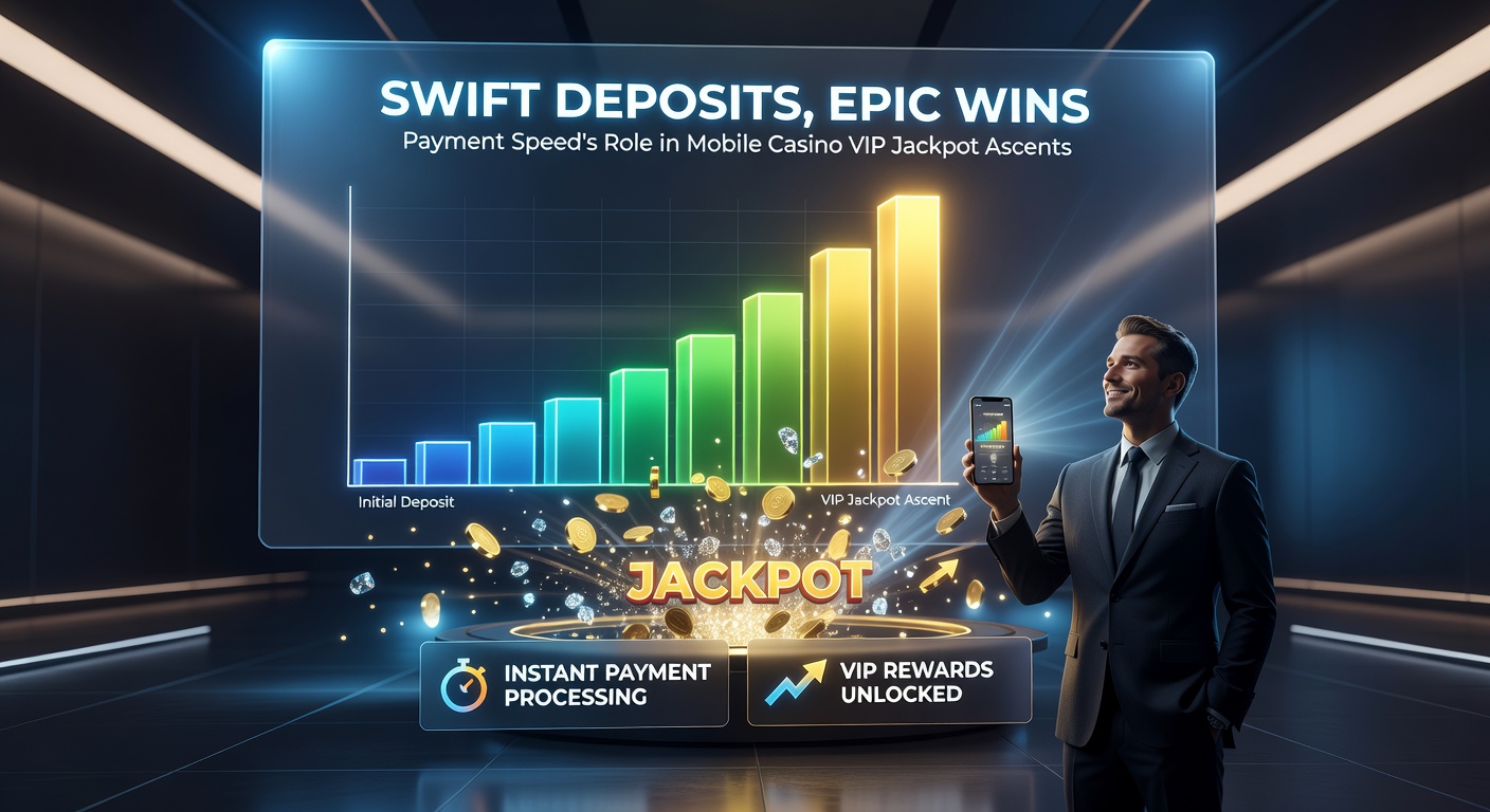 Graph showing payment speed correlation with VIP jackpot wins on mobile platforms, with rising lines for instant deposit users